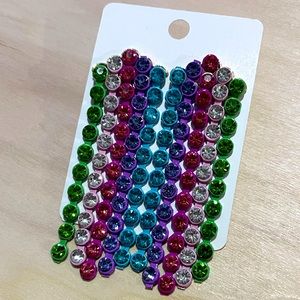 Gorgeous Multicolor Enamel and Crystal Statement Earrings